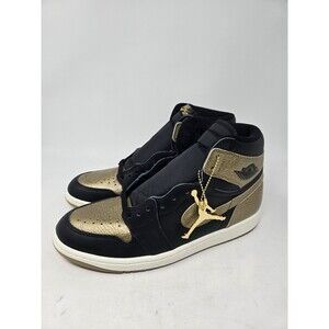 New Nike Air Jordan 1 Retro High OG Black Metallic Gold Men's DZ5485-071 Sz 10.5